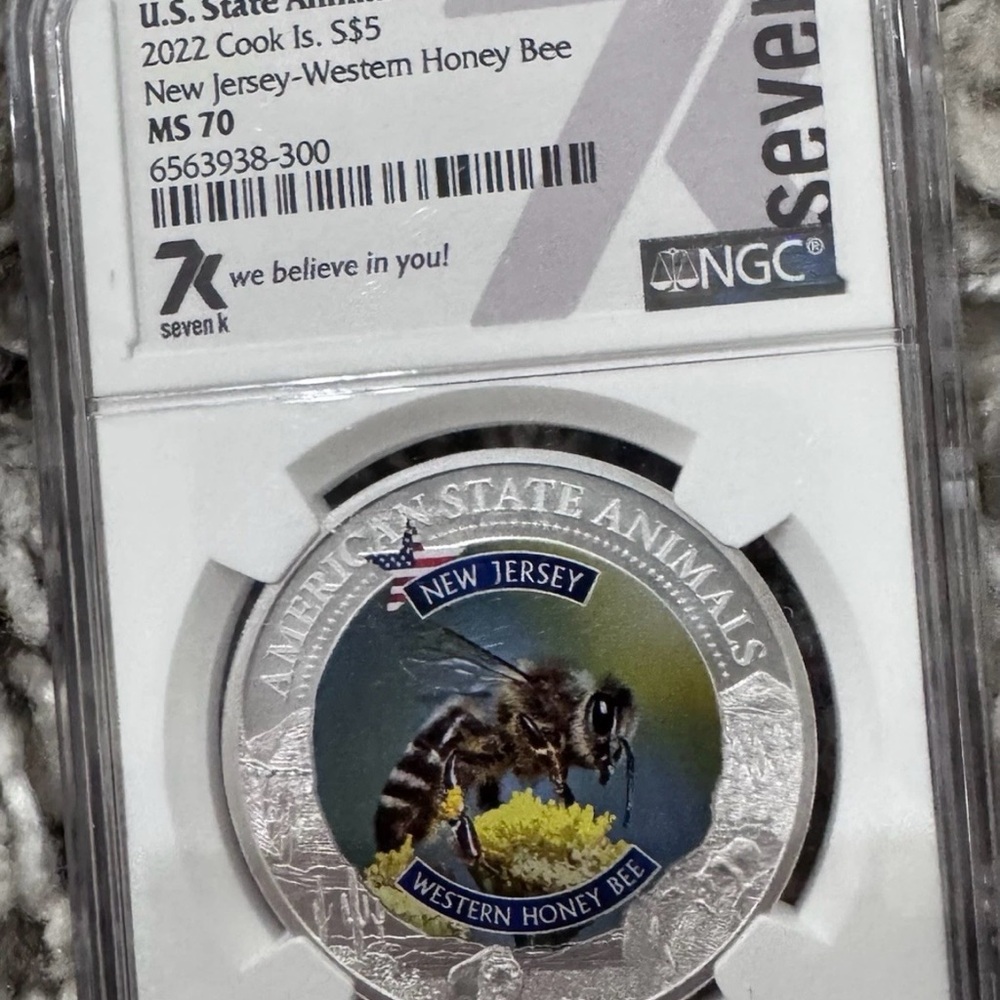 U.S. State Animals Silver Coin - New Jersey Western Honey Bee